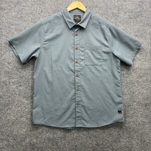 Sitka Gear 600182 Button Front Shirt Mens Large Blue Grey Short Sleeve Outdoor